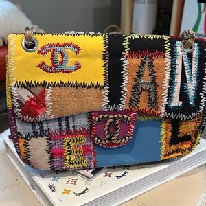 Copy Chanel Colorful Patchwork Shoulder Bag